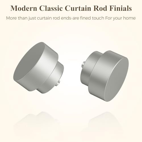 HEI! DEAR Silver Curtain Rods 72 to 144 Inch(6-12FT),1 Inch Long Curtain Rod,Adjustable Heavy Duty Curtain Rods,Modern Decorative Drapery Rods,Telescoping Window Single Curtains Rods 36-150",Silver - Image 2