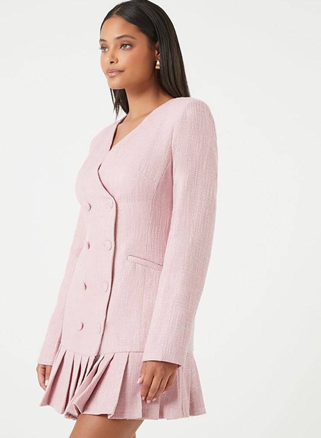FOREVER 21 Pleated Tweed Blazer Mini Dress - Image 2