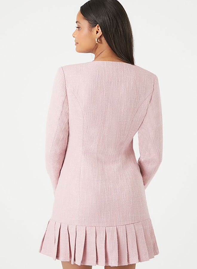 FOREVER 21 Pleated Tweed Blazer Mini Dress - Image 3