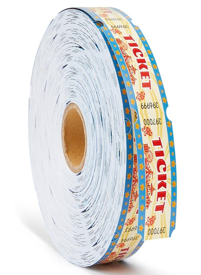 Amviner Carnival Tickets Single Roll Raffle Tickets for Events, Classroom or School Carnivals, Family Games, Door Prizes (1000 Pcs) - Image 1