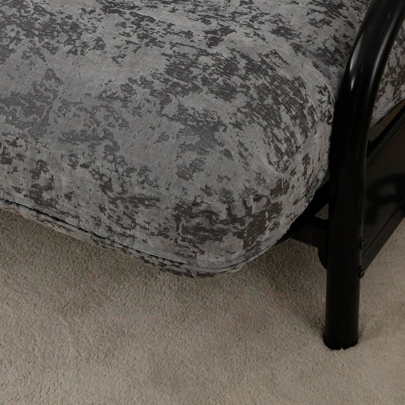OctoRose Full Size 54x75x8inch 3 Side Zipper Chenille Grey Relif Futon Cover Sofa Daybed Couch Mattress Slipcover (Chenille-Grey-Relief, Full Size) - Image 3