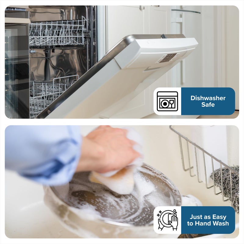 Viking 3-Ply Non Stick Frying Pan, 10 Inch Hybrid Plus Stainless Steel Kitchen Cookware, Silver - Image 3