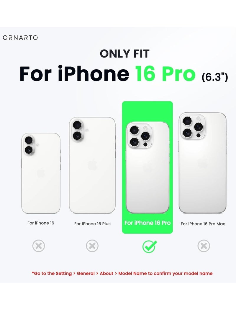 JAJEEK Premium Soft Liquid Silicone Case for iPhone 16 Pro – Silky Soft Touch Full-Body Protective Bumper (White) - Image 2