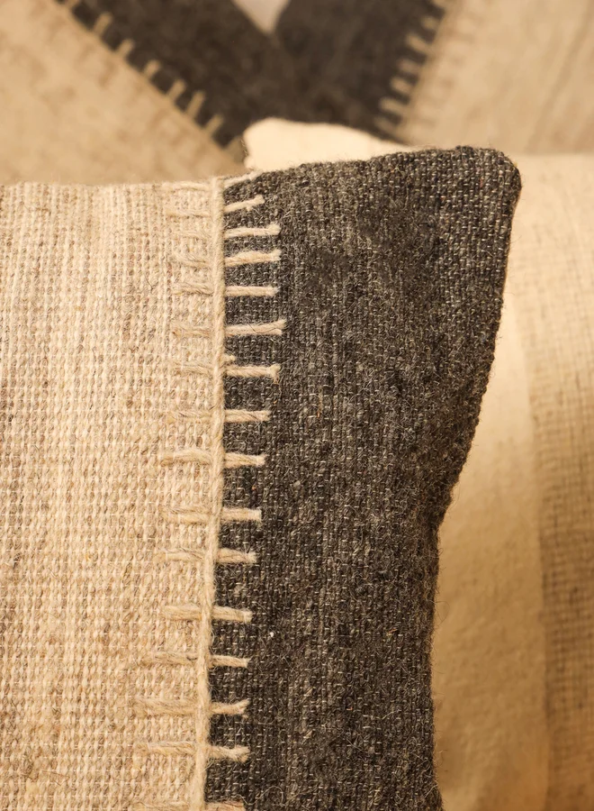 sanskrutihomes sanskrutihomes Plain Organic Cotton Cushion Cover - 45x45cm