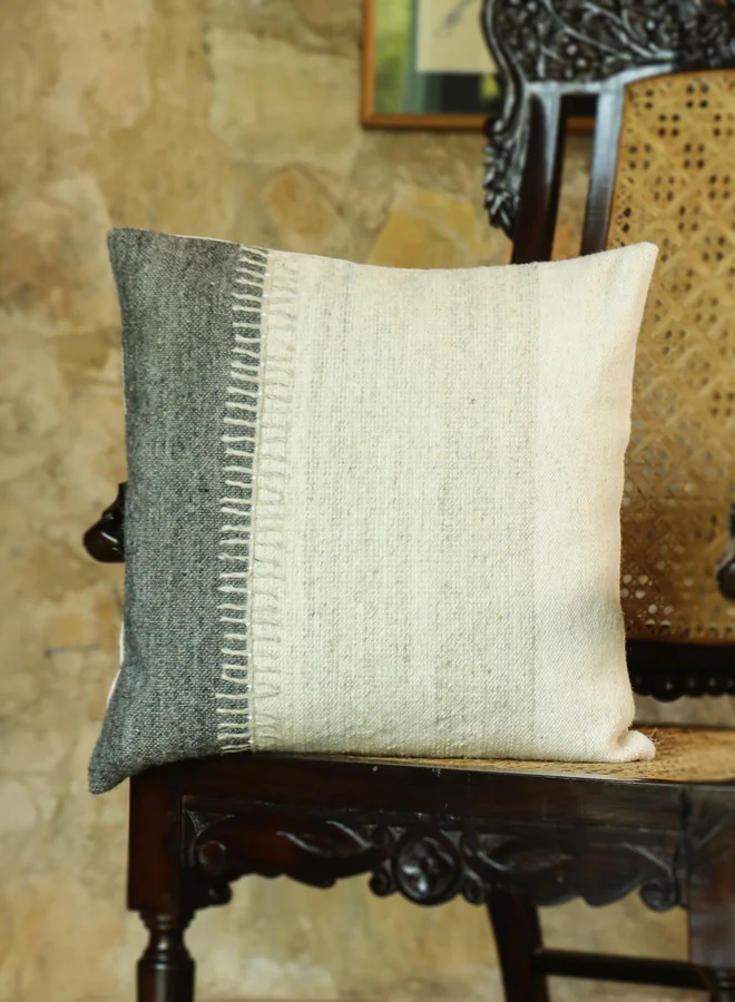 sanskrutihomes sanskrutihomes Plain Organic Cotton Cushion Cover - 45x45cm