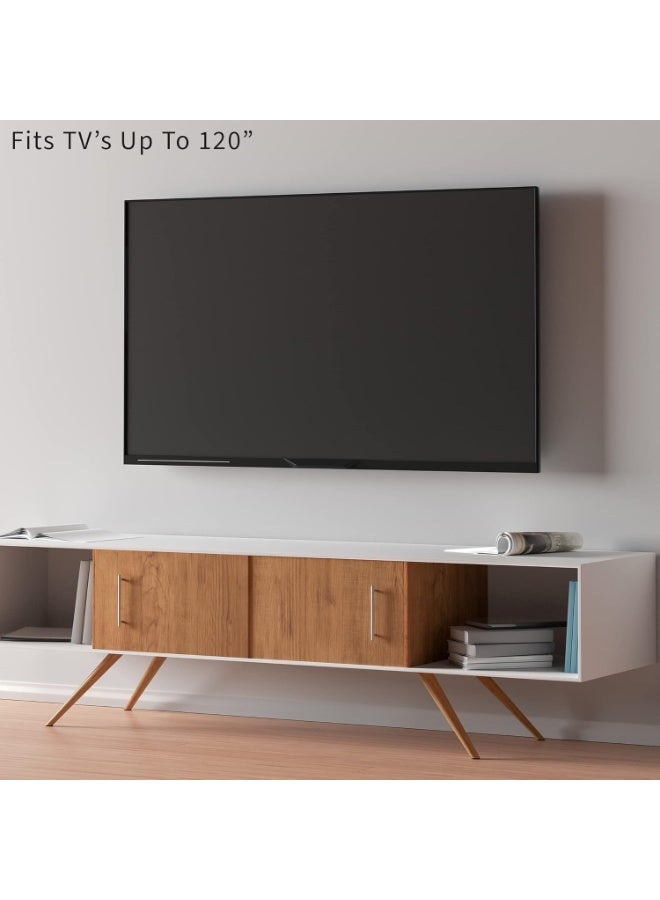 Heavy-Duty Wall Mount TV Bracket for 60-120 Inch Flat/Curved LCD LED Screens, Full Motion Arm, Max VESA 900x600mm, Black – Model 91-LPA77696 - Image 2