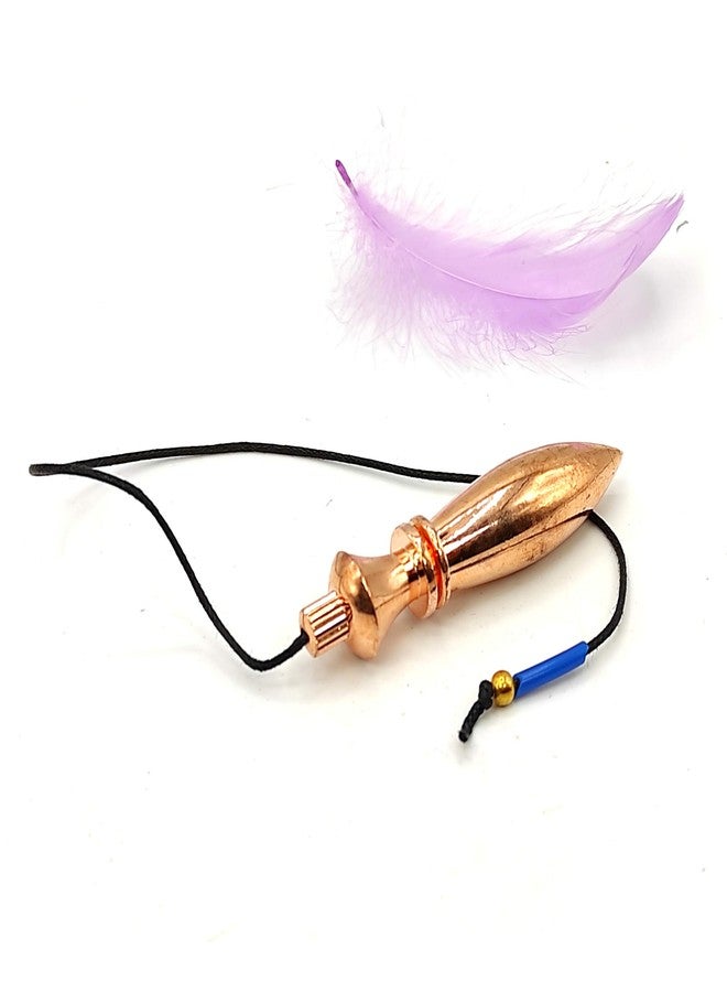 Plus Value Deluxe Copper Plated Metal Dowsing Pendulum for Reiki Crystal Chakra Healing Dowser Yes No Answers Prediction (4 Premium Charts & Jute Bag) - Image 1