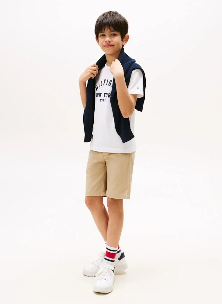 TOMMY HILFIGER Kids Graphic Print Crew Neck T-Shirt