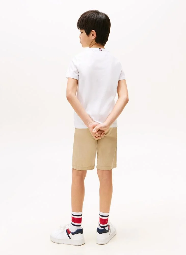 تومي هيلفيغر Kids Graphic Print Crew Neck T-Shirt