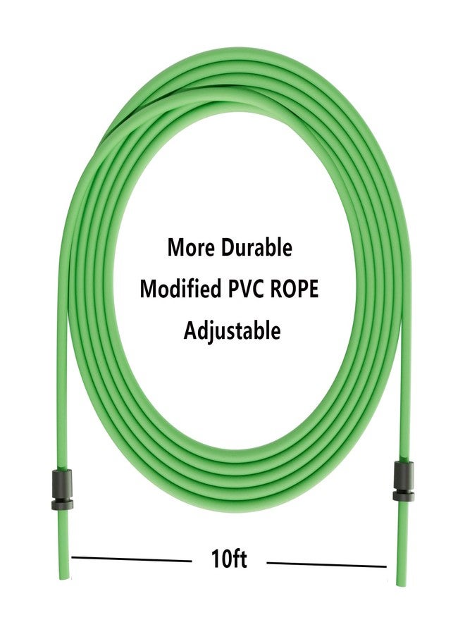 Mogold Jump Ropes for Kids 8-12 - Speed - tangle free - 10ft Length Adjustable & 5mm Thick PVC Cord - Dual Ball Bearing Skipping rope With Soft Silicone Grips&Durable Metal Core (Green) - Image 3