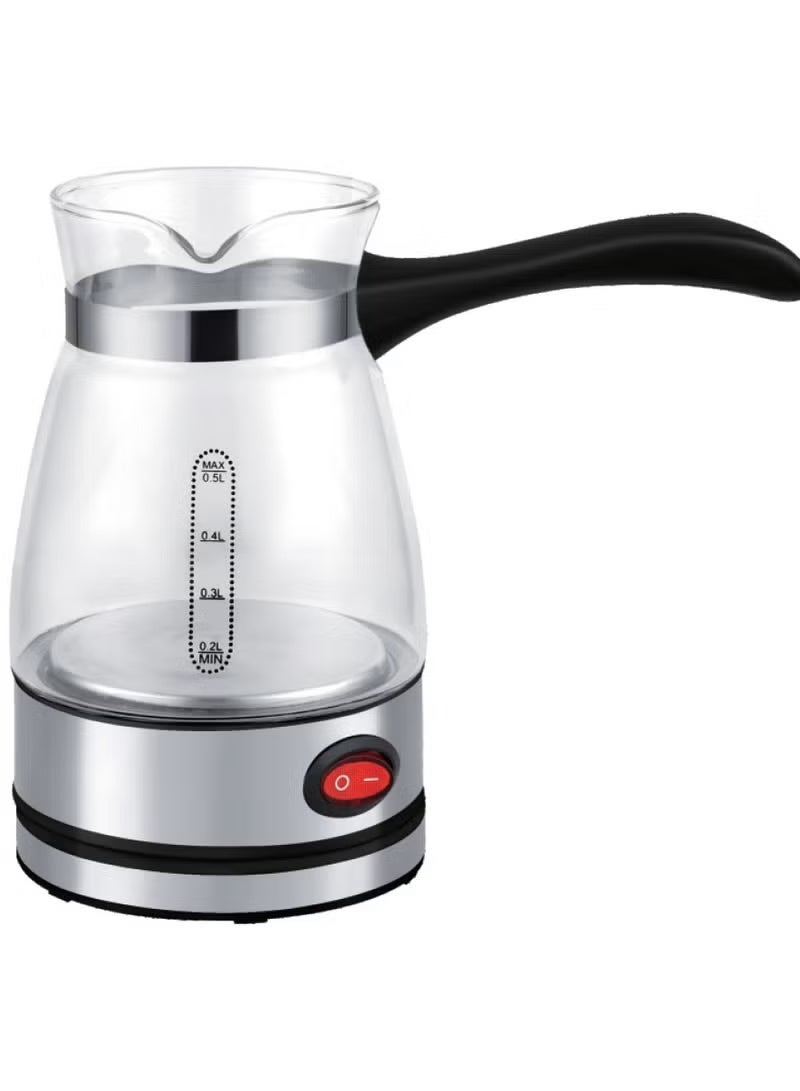 Denx Harbour Delights - Denx Turkish Coffee Pot with Handle Stainless Steel Electric Coffee Maker Hot Water Kettle - DX3418 - Image 3