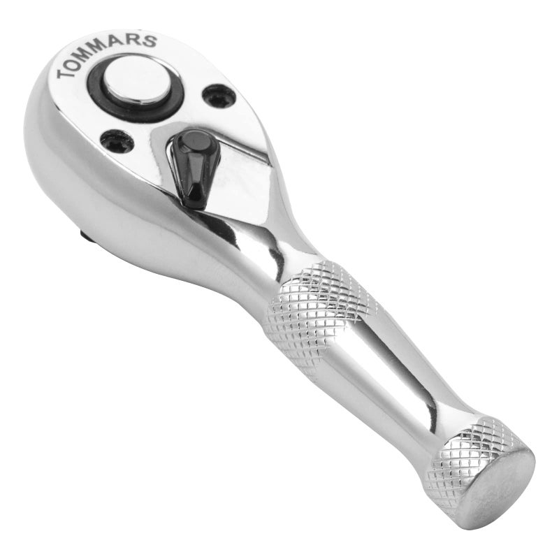 Tommars 3/8-Inch Drive Stubby Ratchet Mini Ratchet Quick-Release Head 72-Tooth - Image 1