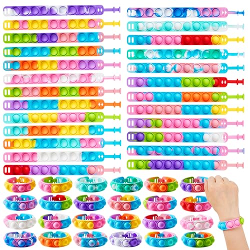 JOYIN Pop Fidget Toys pops Bulk 25 Pack Party Favors for Kids 4-8,8-12 Year, Fidget Bracelets Sensory Toys for Birthday Carnival Halloween Christmas Prizes Gifts Goodie Bags Stuffers for Kids - Image 1