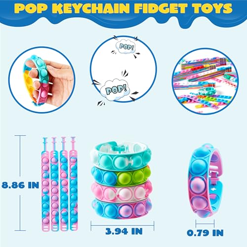 JOYIN Pop Fidget Toys pops Bulk 25 Pack Party Favors for Kids 4-8,8-12 Year, Fidget Bracelets Sensory Toys for Birthday Carnival Halloween Christmas Prizes Gifts Goodie Bags Stuffers for Kids - Image 2