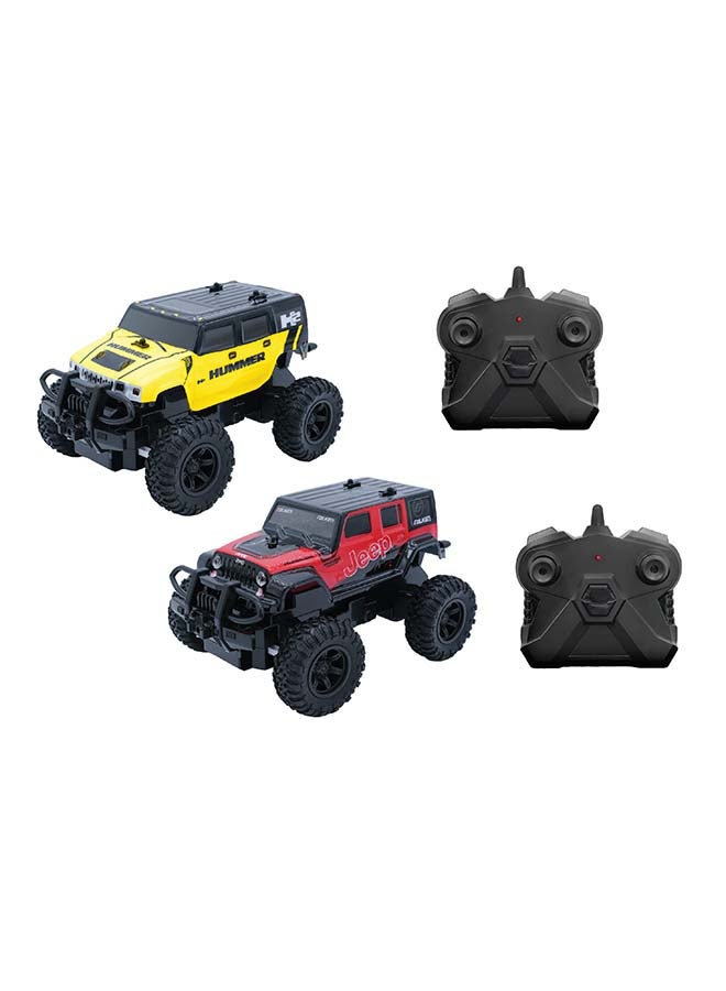 D-Power 1:24 Scale Twin RC Car Set – JEEP Gladiator & HUMMER H2 | 2.4GHz Remote Control Off-Road Truck Toys with Batteries Included | For Kids Ages 6+ - Image 1