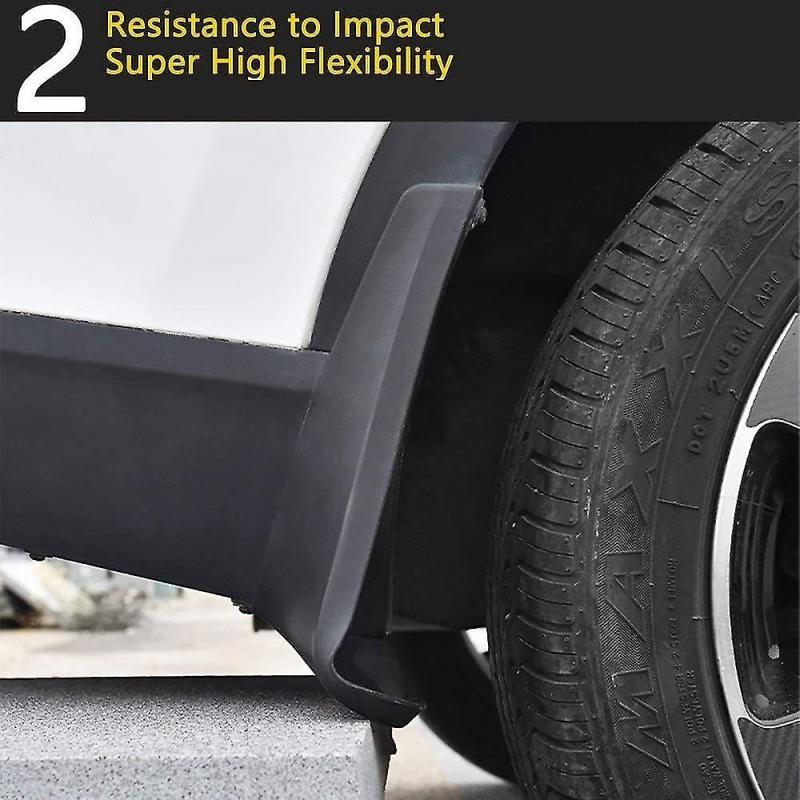 Mud Flaps: Durable Black Plastic, Easy Installation, Stylish Design - Car Protection Dirt Prevention Snow Guard for Skoda Karoq 2017 2018 2019 Vehicle Enhancement - Image 3