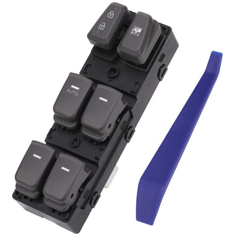 Obaee Master Window Switch Power Control Button Front Left Driver Side Compatible with Hyundai Sonata 2011 2012 2013 2014 Replacement OEM 935703S000RAS, DWS455 (Gray Color) - Image 1
