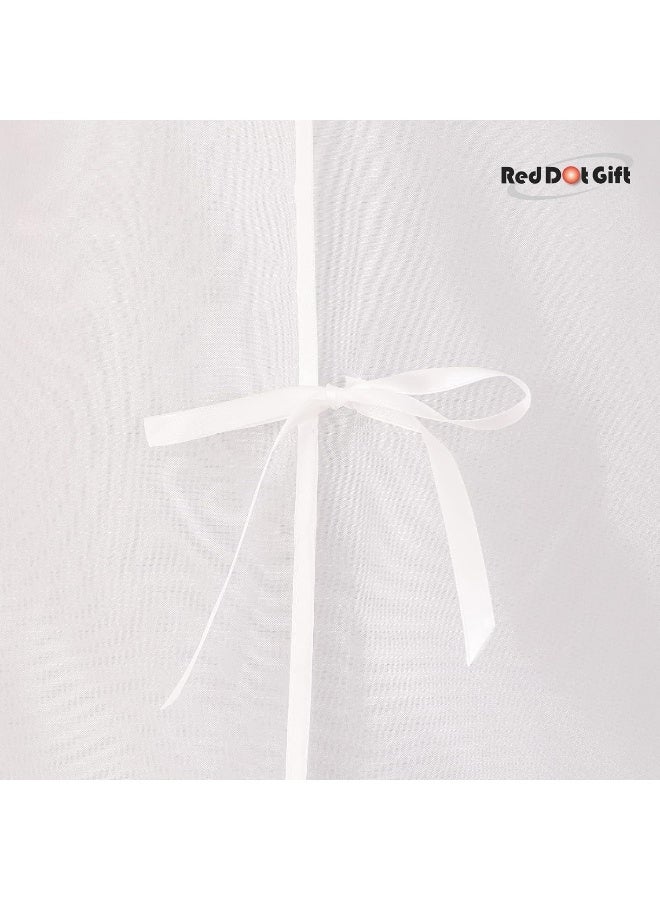 Red Dot Gift Red Dot Gift Pack of 10 Premium Organza Hanging Garment Bag 66''x 24'' / 165 * 60cm Tie with ribbon Dress Bags for Closet and Cloth Storage  - Image 5