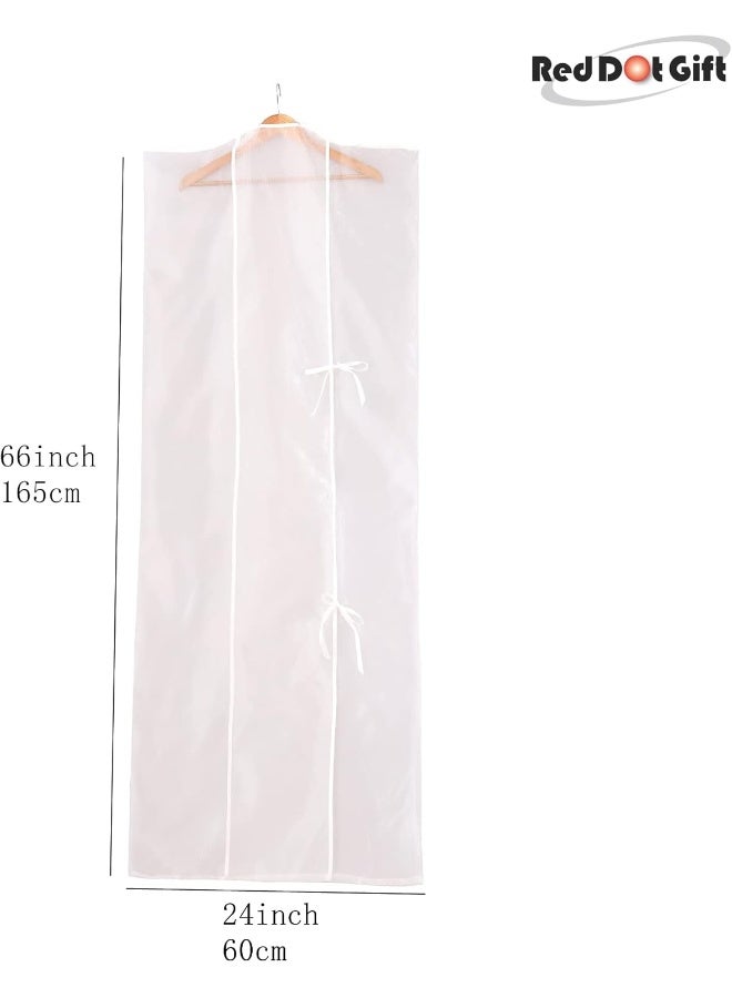 Red Dot Gift Red Dot Gift Pack of 10 Premium Organza Hanging Garment Bag 66''x 24'' / 165 * 60cm Tie with ribbon Dress Bags for Closet and Cloth Storage  - Image 2