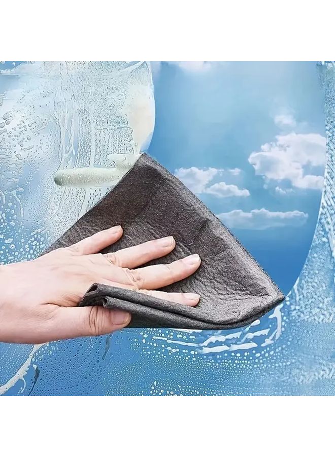 Gray Magic Cloth 3pcs Streak Free Glass Cleaning Polishing Mirrors Glassware Polyester - Image 3