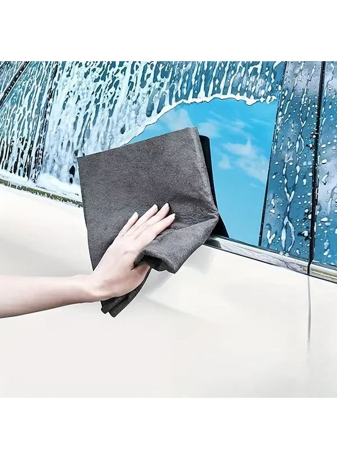 Gray Magic Cloth 3pcs Streak Free Glass Cleaning Polishing Mirrors Glassware Polyester - Image 2