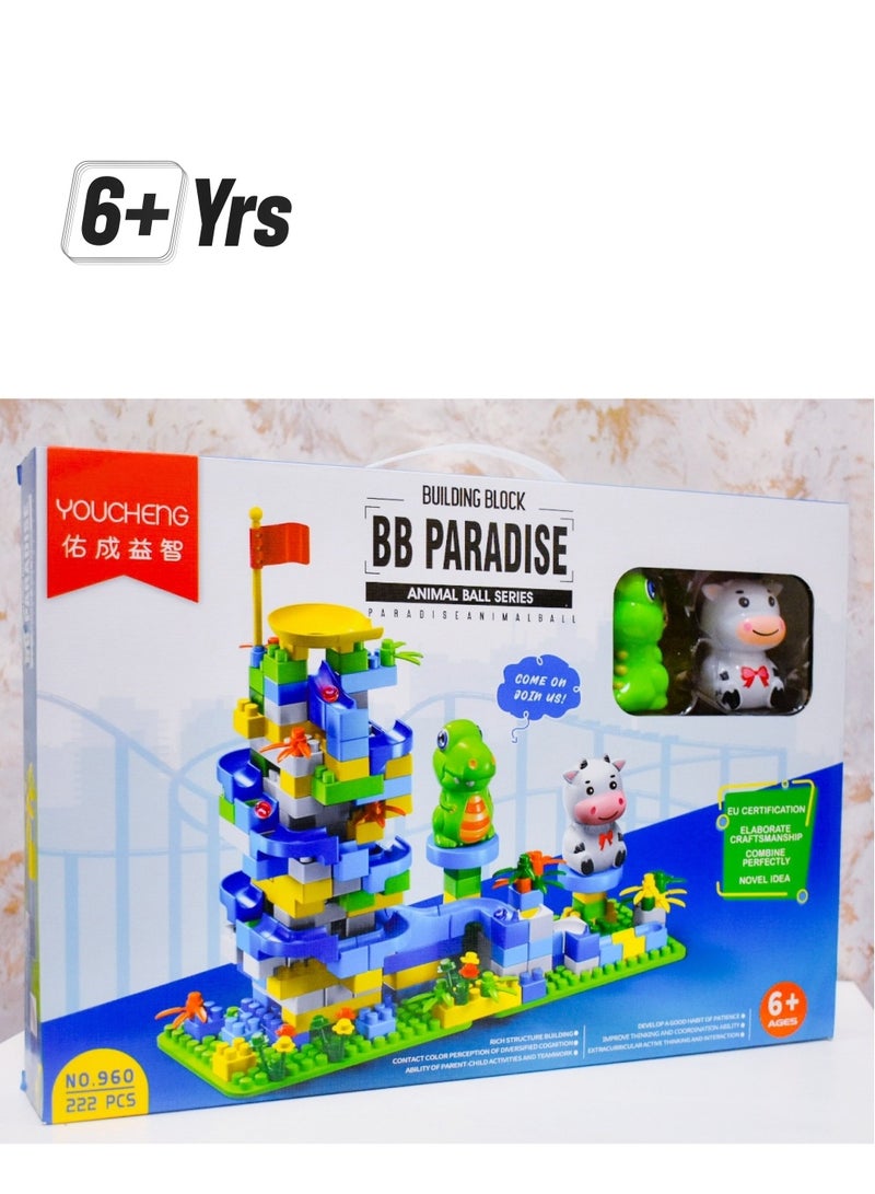 Youcheng BB Paradise Animal Ball Series Building Block Fun Race Track For Kids Ages 6+set of 222 Pieces  - Image 1