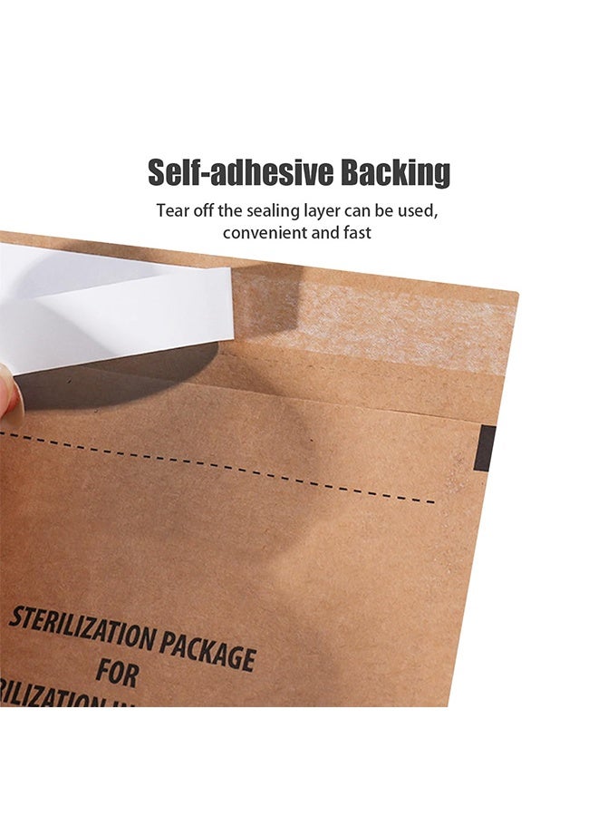 HY 50 Pcs Disposable Self-Sealing Sterilizer Pouches for Nail Tool, Dry Heat Autoclave Nail Tools Sterilizer Bags Kraft Paper Cleaning Bags For Dentist Tools and Nail Art Supplies (75mm x 150mm) - Image 4