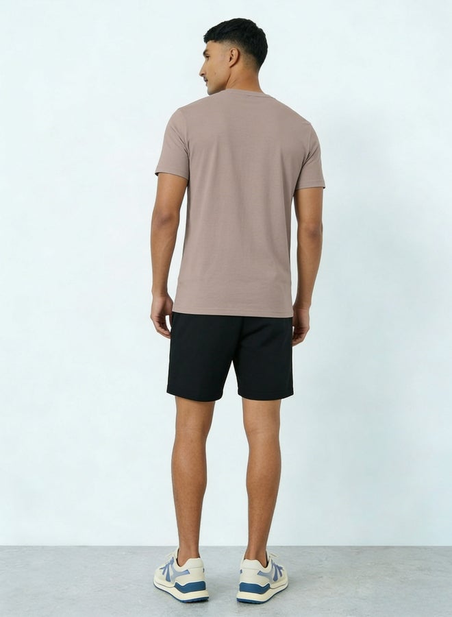 Take Two men's graphic print round neck short sleeve T-shirt with shorts set - Image 2