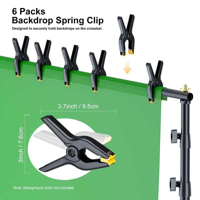 LINCO Backdrop Stand for Parties Kit 10x7 ft Adjustable Back Drop Photography Studio Photo Background Support System with Clamps, Sand Bag, Carrying Bag 4172 - Image 5