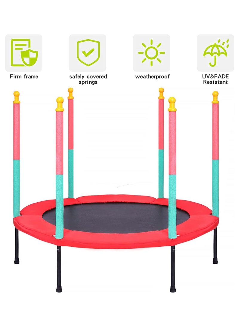 DubaiGallery Indoor Round Trampoline Family Toy Small Home Jumping Bed Bounce Bed With Protective Wire Net For Kids - Image 3
