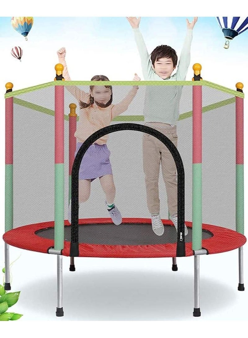 DubaiGallery Indoor Round Trampoline Family Toy Small Home Jumping Bed Bounce Bed With Protective Wire Net For Kids - Image 2