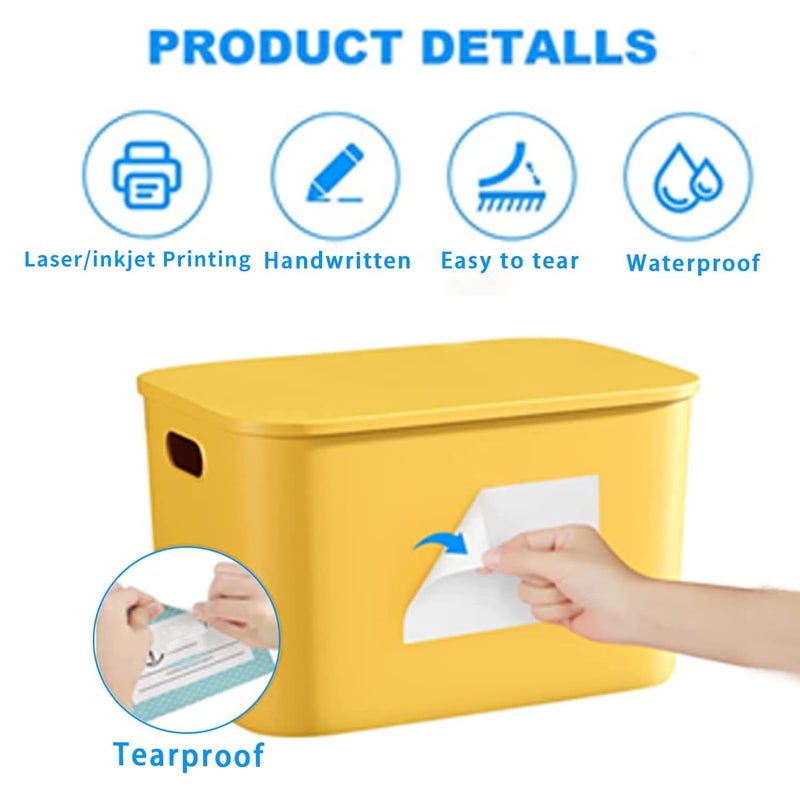 Yeachlaing Removable Freezer Labels, Date Label 1x3 Inch Food Storage Stickers, Waterproof Oil Resistant Easy Clean Leaves no Residue 250 Total Per Roll,2 Rolls - Image 2