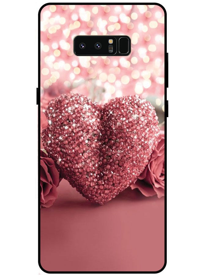 EYE CATCH - Protective Case Cover For Samsung Galaxy Note 8 Smart Series Printed Protective Case Cover for Samsung Galaxy Note 8 Pink Heart - Image 1