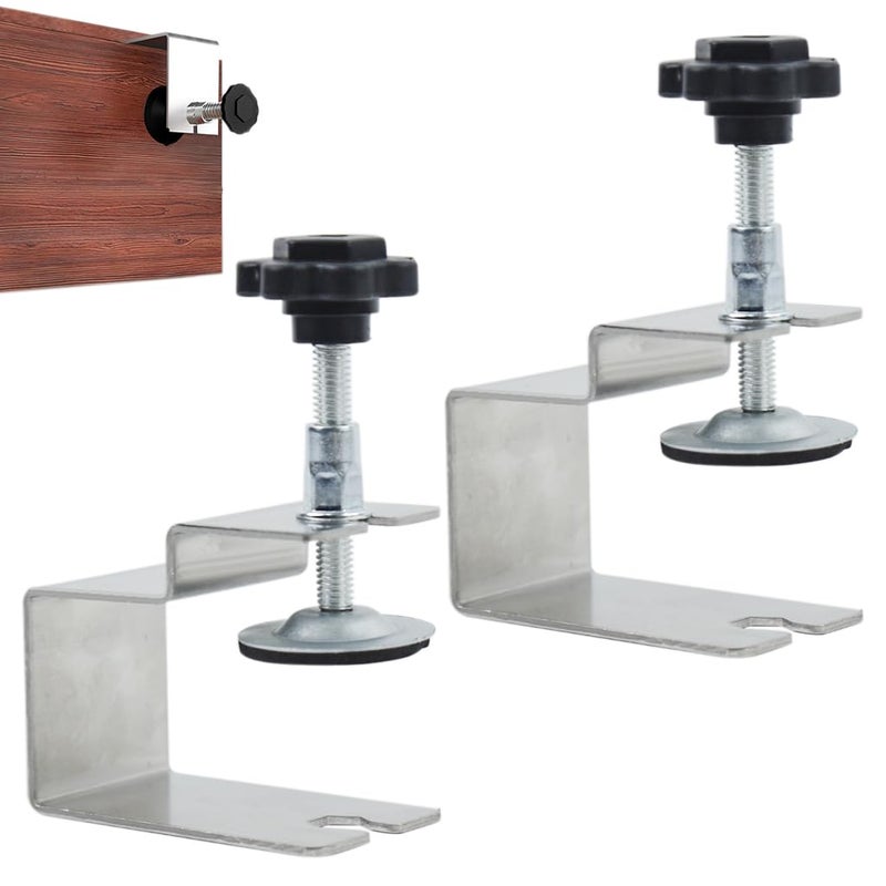 Serplex ® 2PCS مشابك C للعمل الخشبي، مشبك تثبيت الأدراج مع وسادة حماية سيليكون، أدوات خزائن العمل الخشبي لج knobs الأبواب، تصميم برغي التعديلات لمشبك تثبيت الأدراج الخشبية - Image 1