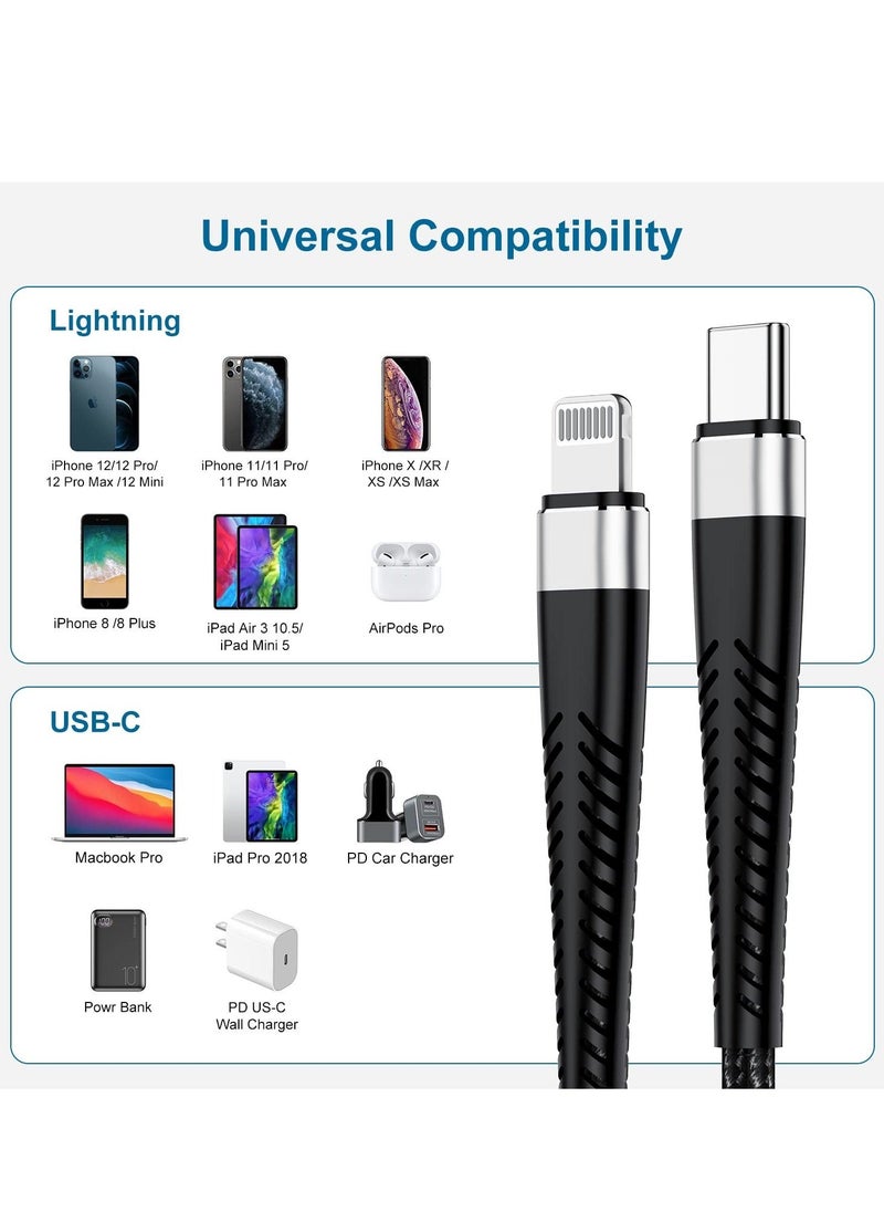 Certified 1 Meter Fast Charging Cable for Iphone Lightning Cable With Usb Type C Port