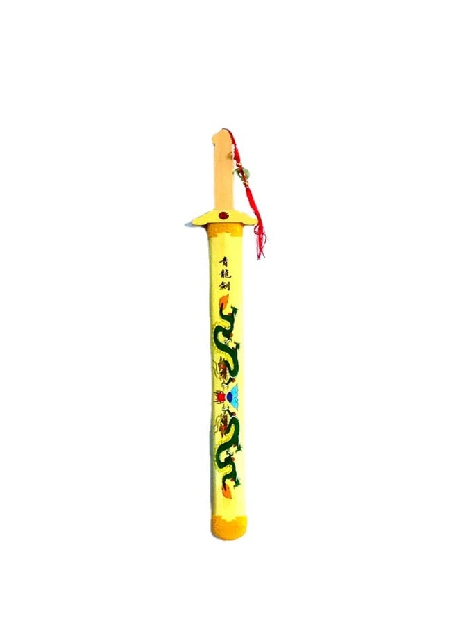Bamboo Dragon Sword Stall Temple Fair Scenic Spot Hot Sale Dragon Sword Children's Toys-Color:Automatic Gold Hoop Bar With Lights Random  - Image 4