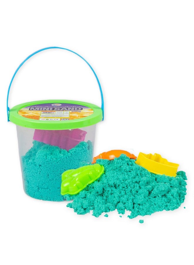 راتاناز مجموعة رمل صغيرة من RATNA'S، 200 جرام، لون أخضر داكن، للأطفال مع قوالب متنوعة - ألعاب نشاط رملية حركية، ألعاب طينية رملية ناعمة للأولاد والبنات - Image 1