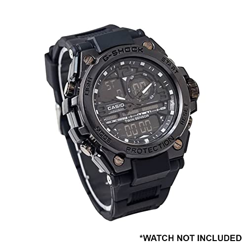 DBLACK ''CDS18'' Resin Watch Strap (Black) // Replacement Band for Casio G-Shock GST-8600 Model Watch Only (Black Matte) - Image 5