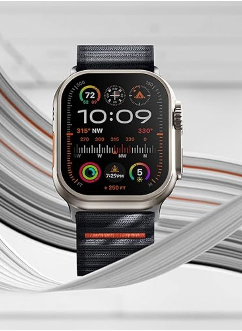 TEMPO Durable Sport Band Compatible with Apple Watch Ultra 2/1 Ultra 49mm 46mm 45mm 44mm 42mm for Men Women, Stretchy Nylon Loop Adjustable Strap with S-Hook for iWatch Series 10 9 8 7 6 5 4 3 2 1 SE  - Image 4