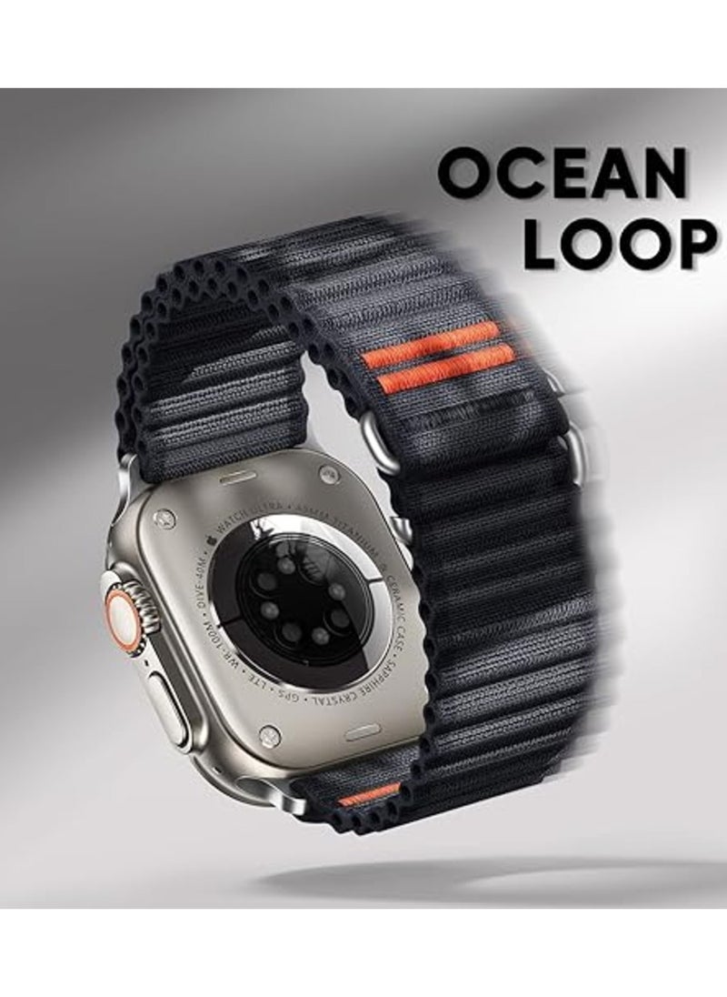 TEMPO Durable Sport Band Compatible with Apple Watch Ultra 2/1 Ultra 49mm 46mm 45mm 44mm 42mm for Men Women, Stretchy Nylon Loop Adjustable Strap with S-Hook for iWatch Series 10 9 8 7 6 5 4 3 2 1 SE  - Image 5