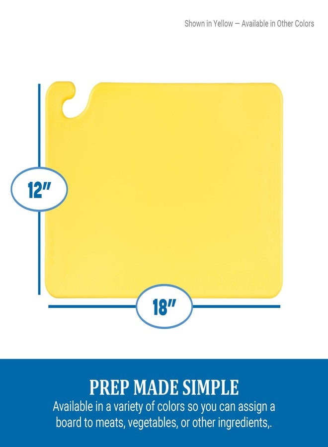 San Jamar Cut-N-Carry Cutting Board with Molded-in Ruler, Plastic Chopping Board for Kitchen, 12" x 18", 1 Count, White - Image 2