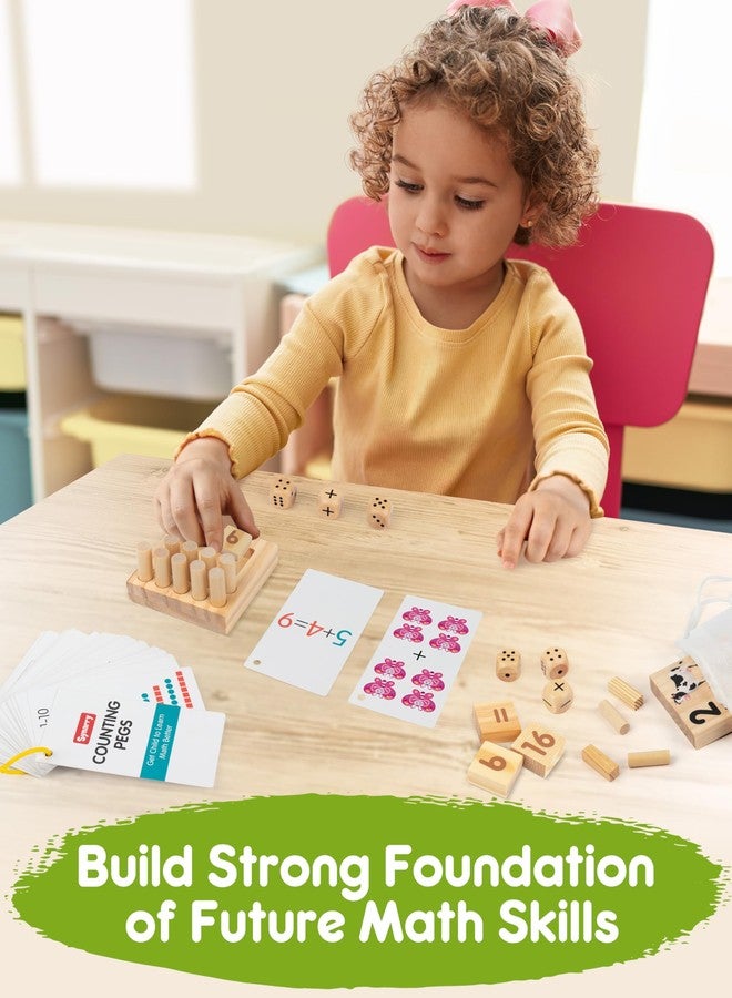 SYNARRY Wooden Counting Peg Boards - Montessori Math Manipulatives for Kindergarten Learning Activities, Number Addition and Subtraction Game, Easter Basket Stuffer Valentine Day Gift for Kid Ages 3-8 - Image 5