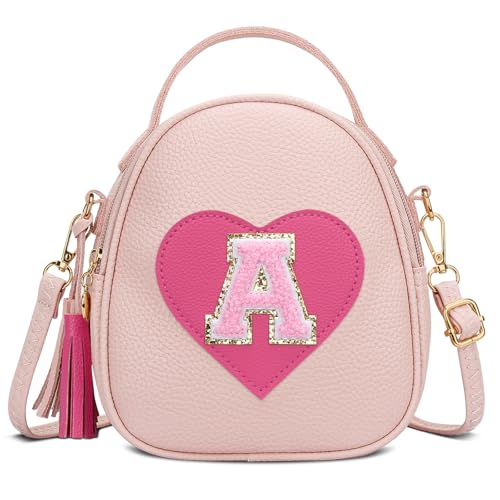 KKXIU Purse Gifts for Girls Cute Little Girl Crossbody Bag Heart Kids Small Backpack with Tassel (A) - Image 1