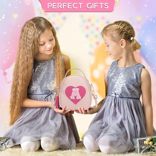 KKXIU Purse Gifts for Girls Cute Little Girl Crossbody Bag Heart Kids Small Backpack with Tassel (A) - Image 3