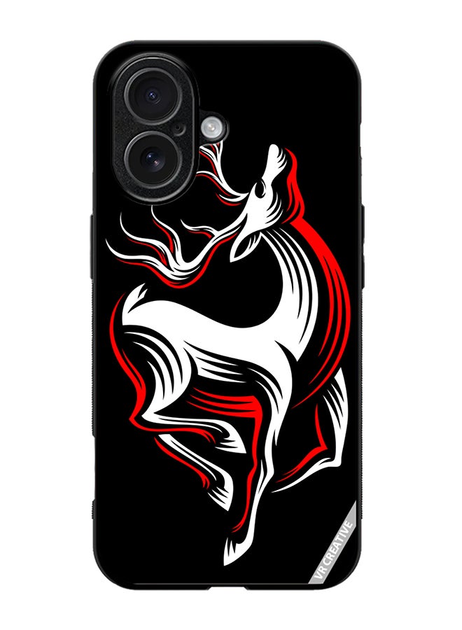 VR CREATIVE Protective Case Cover For Apple iPhone 17 Deer On A Black Design Multicolour