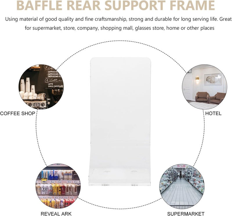 Acrylic Baffle Support Frame Large Rear Support Rack Divider Stand for Kitchen and Home Shelf Organization - Image 3