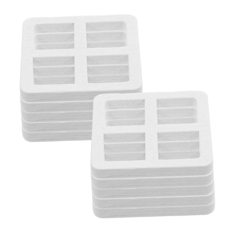 10 Pieces Miniature Furniture Accessories Four Grid Design Enhances Creativity Versatile Aesthetic For Dollhouse Tiny Worlds - Image 2
