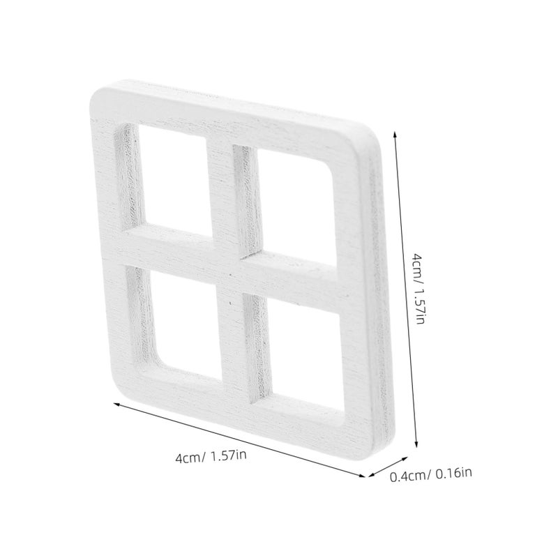 10 Pieces Miniature Furniture Accessories Four Grid Design Enhances Creativity Versatile Aesthetic For Dollhouse Tiny Worlds - Image 3