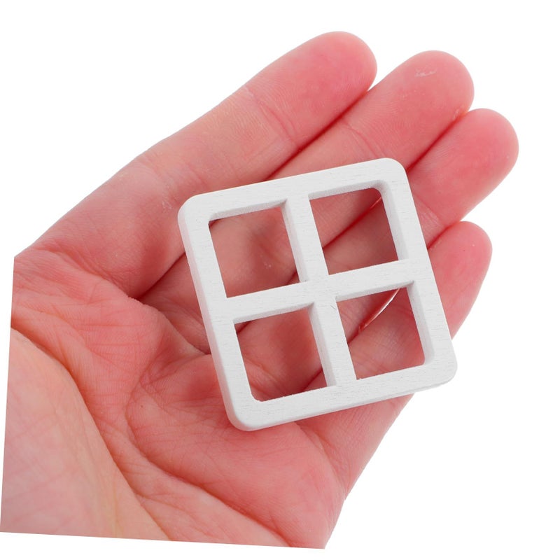 10 Pieces Miniature Furniture Accessories Four Grid Design Enhances Creativity Versatile Aesthetic For Dollhouse Tiny Worlds - Image 5