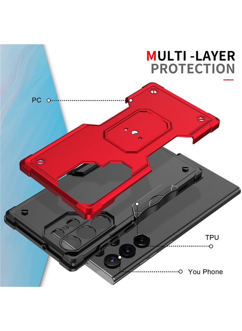 X-level Samsung Galaxy S24 Ultra Case Cover Rugged Military Support Wireless Charging Shockproof Camera Len Protection Anti-scratch Comfortable Touch Feel Hard Back Cover Phone Accessories Protector - Image 5